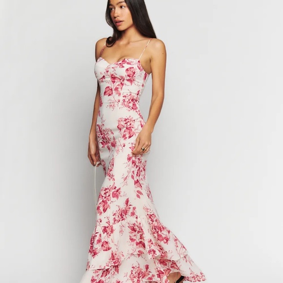 Reformation Dresses & Skirts - Reformation Fallon Floral Pink Maxi Dress